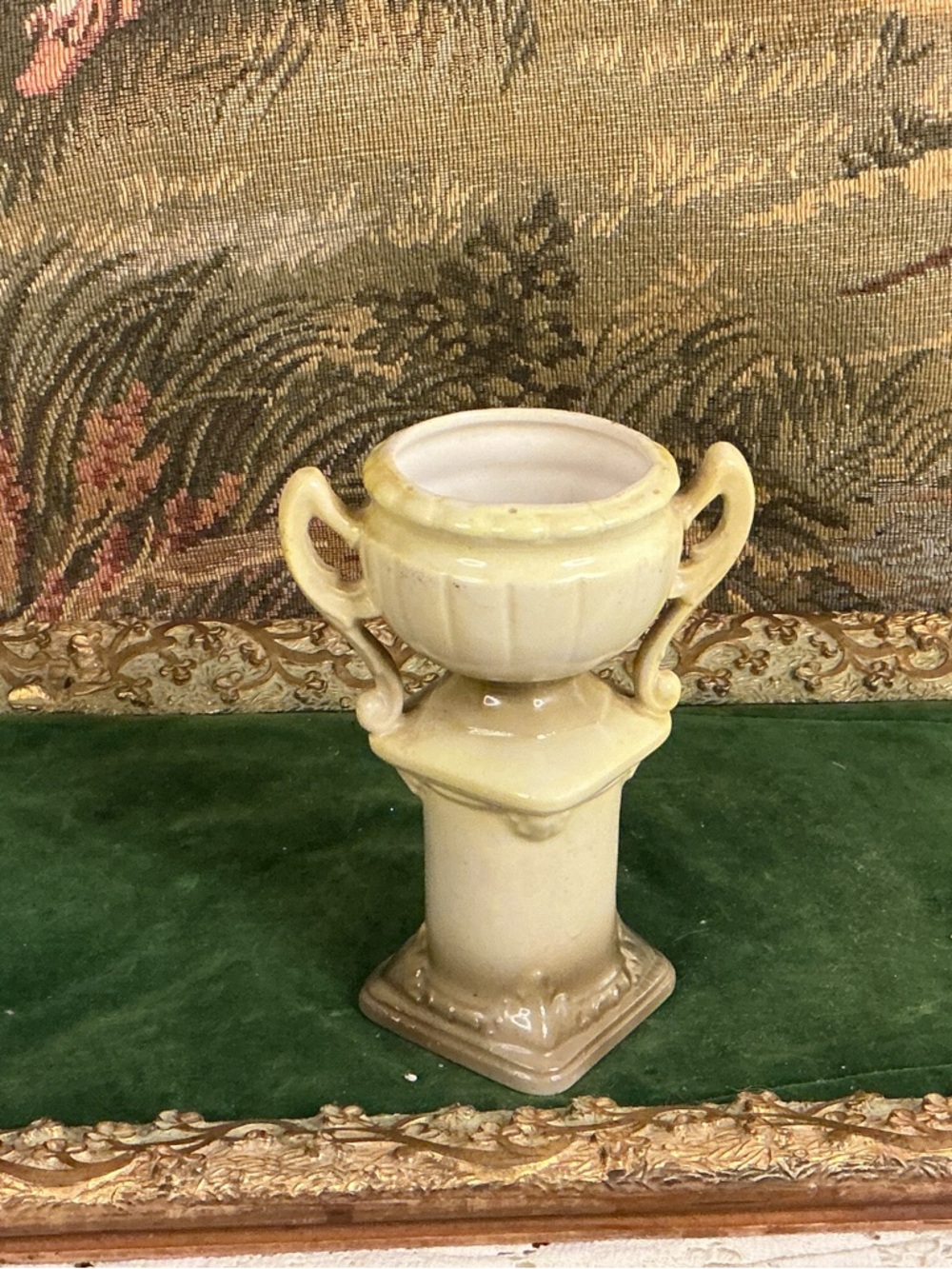 Ceramic Decorative Urn Bud Vase in Cream